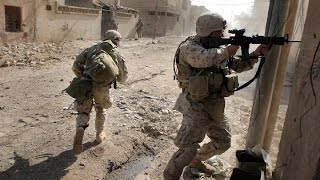 US MARINES IN BATTLE OF FALLUJAH  URBAN COMBAT FOOTAGE  IRAQ WAR [upl. by Knitter]