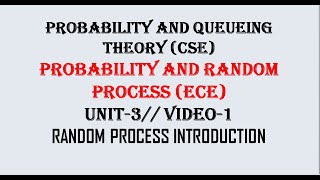 RANDOM PROCESS INTRODUCTION AND BASIC FORMULAS  PQTPRP UNIT3 VIDEO1 [upl. by Cati136]