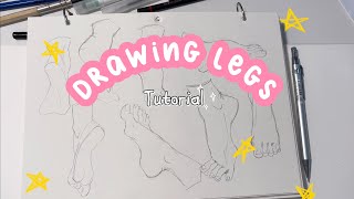 Drawing with me  Drawing legs  Drawing tutorial [upl. by Ettelloc]