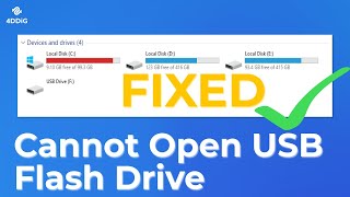 Fixed Cannot Open USB Flash Drive on Windows 1110  Fix USB Drive Not Showing UpNot Recognized [upl. by Ahsemac]