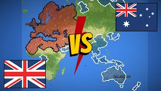 UNITED KINGDOM vs AUSTRALIA  WorldBox Timelapse [upl. by Nahtnamas]