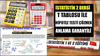 Hipotez Testinin T Tablosu İle Çözümü Anlama Garantili Üniversite İstatistik Dersleri [upl. by Eltsirhc]