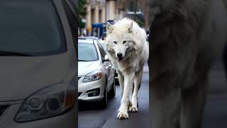 Largest Wolf ever caught on tape  Reaction  Real or not wolf whitewolf animals [upl. by Pinto897]