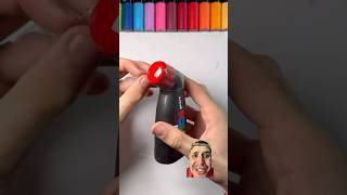 Satisfying HEART with red paint Market✨🎨 art drawing posca satisfying funny react shorts [upl. by Nhojleahcim]