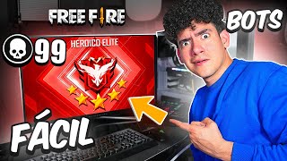 ES MUY FACIL LLEGAR A HEROICO JUGANDO FREE FIRE EN COMPUTADORA   TheDonato [upl. by Rossuck]