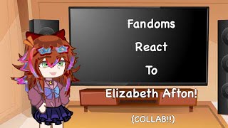 Fandoms react to Elizabeth Afton  COLLAB WITH luvr1sm4xia 🩷🩷❤️❤️ [upl. by Enneicul800]