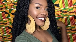 NATURAL PROTECTIVE STYLE  Chunky Marley Twists Tutorial [upl. by Wini]