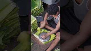 ⚡⚡ Leaf Plate Making Process⚡⚡ shorts telugufoodie esangathulu streetfood foodie omelette [upl. by Gerdi659]