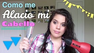 ♡ COMO ME ALISO EL CABELLO CON SECADOR Y PLANCHA ♡ parte 2 [upl. by Etnuad]