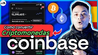 Cómo Convertir Criptomonedas en COINBASE  Como Convertir Bitcoin en otra Criptomoneda [upl. by Mcleod]