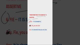 Formation 6। Transformation of Exclamatory to assertive sentence। English grammar [upl. by Honebein]