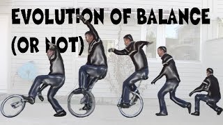 Riding a unicycle part 41 Evolution of balance or not [upl. by Ained]