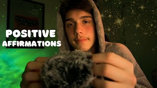 ASMR  Positive Affirmations with fluffy mic combo [upl. by Dibri]