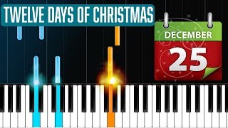 quot12 Days Of Christmasquot Piano Tutorial  Chords  How To Play  Cover [upl. by Nadbus]