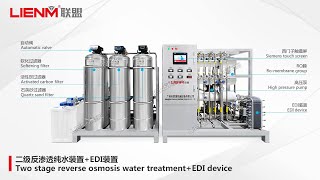 1000L Two Stage Reverse Osmosis Water TreatmentEDItouch screen [upl. by Anitsugua]