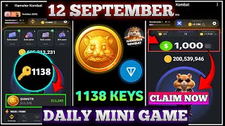 Master Key Puzzle 12 September 🔑Hamster Key UnlockHamster Kombat Mini game 12 SeptemberToday Key [upl. by Londoner]