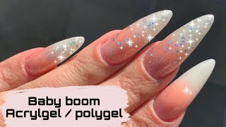 POLYGEL Acrylgel  BABYBOOM  Nail tutorial [upl. by Nicola]