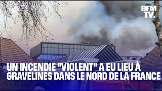 Un incendie quotviolentquot sest déclenché dans la salle Sportica de Gravelines [upl. by Halonna479]