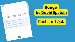 Range by David Epstein  Flashcards [upl. by Adieno]