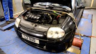 Clio 172 Turbo  Made 308bhp on the rollers [upl. by Iatnwahs]