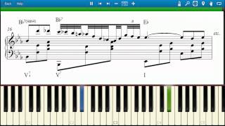 Chopin  Nocturne in Eb op 9 no 2  with Roman Numerals amp Popular Chords [upl. by Mort]