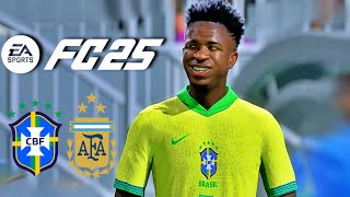 PS5 Pro FC 25  BRASIL vs ARGENTINA  Dificuldade Lendária  PS5 Pro 4K 60FPS Gameplay [upl. by Ahtennek]