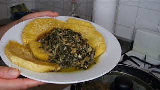 COOK WITH ME  CALLALOO amp CODFISH WITH FRIED BREADFRUIT  JAMAICAN STYLE 🇯🇲 [upl. by Aguayo]