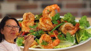 Salade thaïe de crevettes  le secret pour donner à votre plat un délicieux parfum de Thaïlande [upl. by Ramled154]