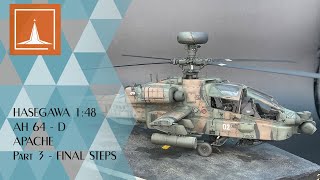 AH64D Apache  148 HASEGAWA Part 3 FINAL STEPS Scale Modeling Aircraft Building [upl. by Ferde]