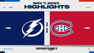 NHL Highlights  Lightning vs Canadiens  November 7 2023 [upl. by Owena]