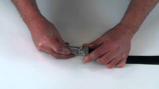 How to Shorten Trim Cut Down a Reversible Leather Belt [upl. by Ennahtur]