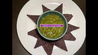 TOMATILLO SALSA VERDE  MEXICAN SALSA VERDE  ROASTED TOMATILLO SALSA [upl. by Ness]