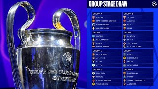 ASÍ QUEDARON LOS GRUPOS DE LA UEFA CHAMPIONS LEAGUE 20232024 🔥🏆⚽  futbol championsleague [upl. by Flodur]