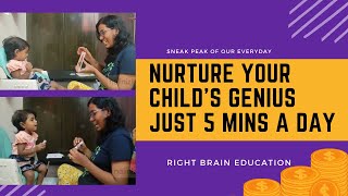 Sneak Peak of our Daily RBE session at home  5 mins a day to nurture your child’s genius potential [upl. by Eelesor]