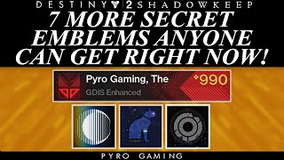 Destiny 2 7 MORE SECRET Emblems Anyone Can Get [upl. by Patton]