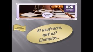 Usufructo ejemplos [upl. by Pachston]