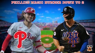 PHILLIES CLINCH A PLAYOFF BERTH AFTER BEATING METS 122 ALEC BOHM 4 RBIs [upl. by Kenrick]