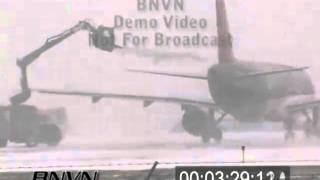 12012007 Airport and Aviation Winter Storm Stock Video Footage [upl. by Eilhsa]