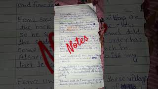 12th class English chapter 1 The last lesson notes class12th notes english flamigo [upl. by Connolly122]