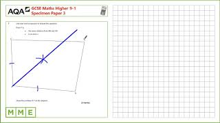 GCSE Maths AQA Higher Specimen Paper 3  Q7 Loci [upl. by Verdi485]