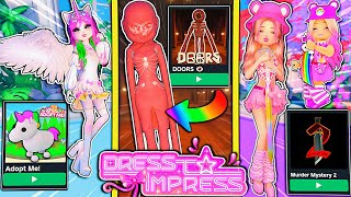 ONLY Dressing As POPULAR ROBLOX GAMES For EVERY Round In DRESS TO IMPRESS  ROBLOX Challenge [upl. by Rezzani]