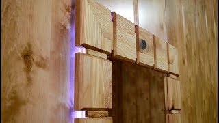 Upcycling an old wardrobe door into lighted wall mirror [upl. by Bonis589]