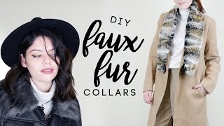 DIY FAUX FUR COLLARS FT TOTHE9S  THE SORRY GIRLS [upl. by Odracir]