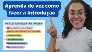 Fazendo a Introdução do TCC  Confira Aqui [upl. by Peri116]