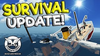 SHIP CRASH DAMAGE TSUNAMI amp NEW SURVIVAL MODE  Stormworks Gameplay  Sinking Ship Survival [upl. by Warms]