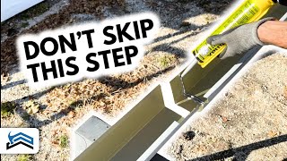 How To Connect Two Gutters Together  Watertight Seal [upl. by Teage703]