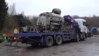 Napier Deltic engines arrive at the Anson Engine Museum [upl. by Ehtyde]