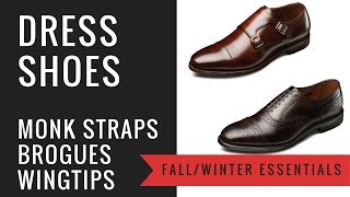 Mens FallWinter Dress Shoes  Double Monk Straps Brogues Wingtips  Leather Suede [upl. by Anastas189]