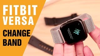 Fitbit versa review  how to change Oitom bands [upl. by Daisi798]