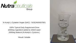 NAcetyl LCysteine Vegan Solubility in Water Test [upl. by Sena]